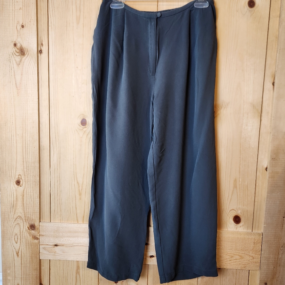 Eileen Fisher Silk Semi Elastic Wide Leg Pants
